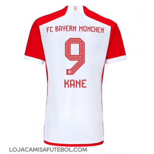 Camisa de Futebol Bayern Munich Harry Kane #9 Equipamento Principal 2023-24 Manga Curta